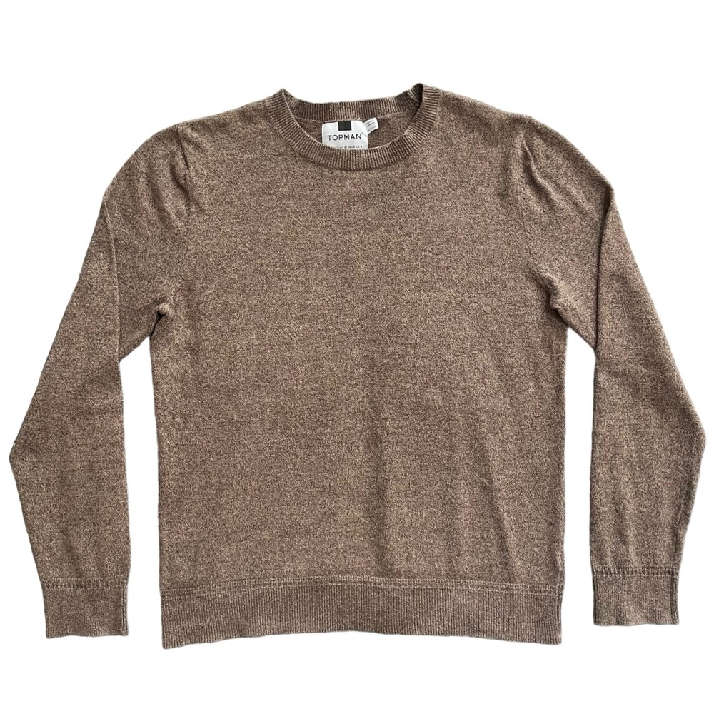 Topman Men’s Brown Crewneck Long Sleeve